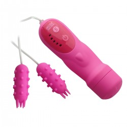 5 Modes Dual Mini Nubby Bullet (Pink)