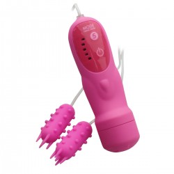 5 Modes Dual Mini Nubby Bullet (Pink)
