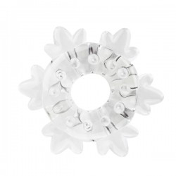Heavy Cock Ring Ice Flower (Clear)