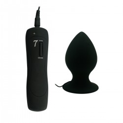 7 Modes Vibration XL Anal Plug (Black)