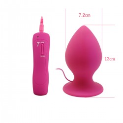 7 Modes Vibration Mega Anal Plug (Rose)