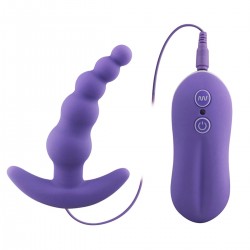 Beads Style Vibrating Anal Plug (Purple)