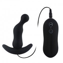 Balls Style Vibrating Anal Plug (Black)