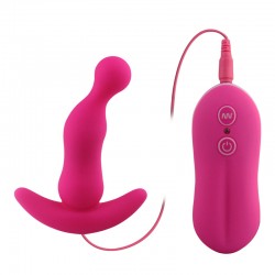 Balls Style Vibrating Anal Plug (Pink)