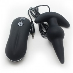 Bulb Probe Vibrating Anal Plug (Black)