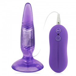 Anal Pleasure Butt Plug 10 Modes Twister (Purple)