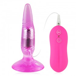Anal Pleasure Butt Plug 10 Modes Twister (Pink)